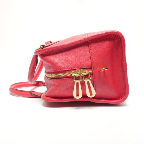 LOEWE Amazona 28 Leather Anagram Handbag Red WS27212