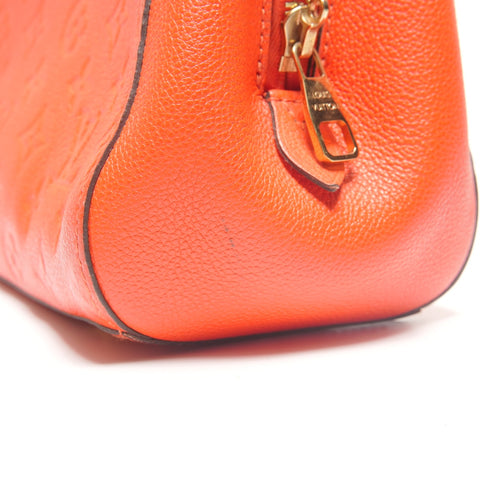 LOUIS VUITTON 2015 Monogram Empreinte Montaigne BB Handbag Orange WS27214