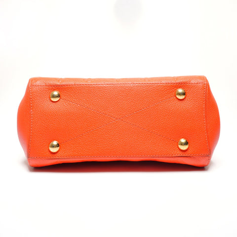 LOUIS VUITTON 2015 Monogram Empreinte Montaigne BB Handbag Orange WS27214