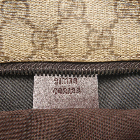 GUCCI GG Supreme PVC Tote Bag Brown WS27216