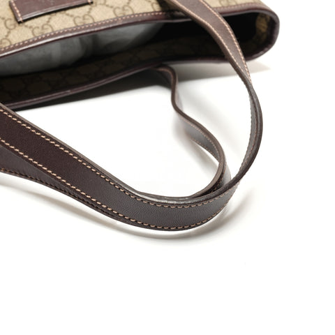 GUCCI GG Supreme PVC Tote Bag Brown WS27216