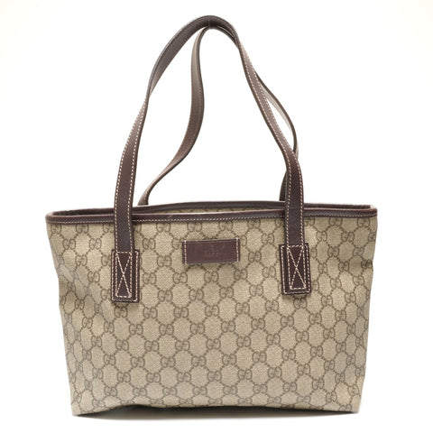 GUCCI GG Supreme PVC Tote Bag Brown WS27216