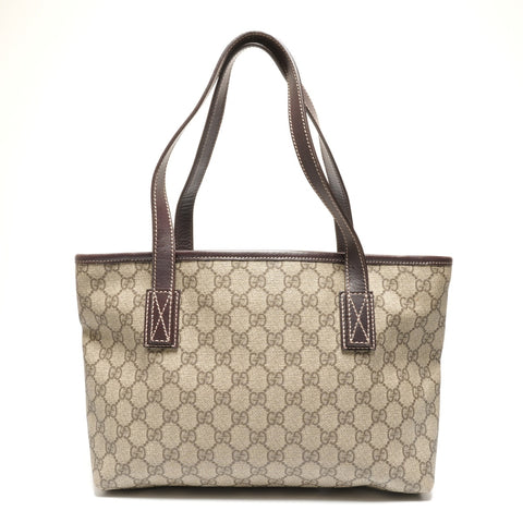 GUCCI GG Supreme PVC Tote Bag Brown WS27216