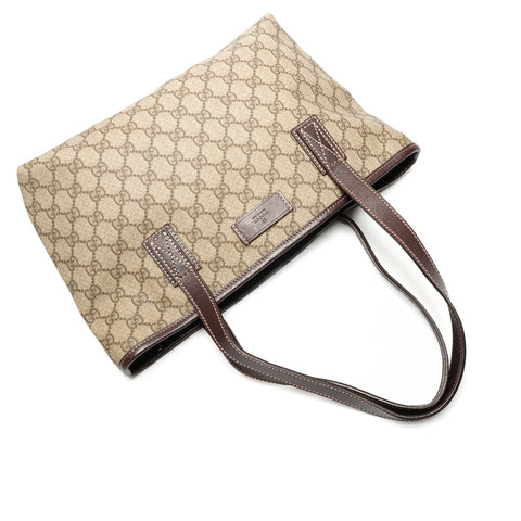 GUCCI GG Supreme PVC Tote Bag Brown WS27216