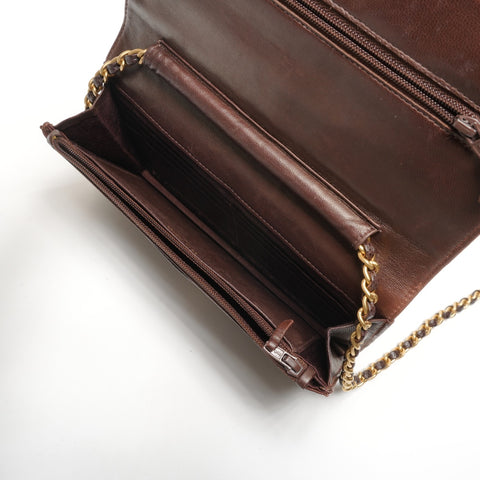 CHANEL COCO Mark Chain Wallet No. 7 Shoulder Bag Brown WS27217