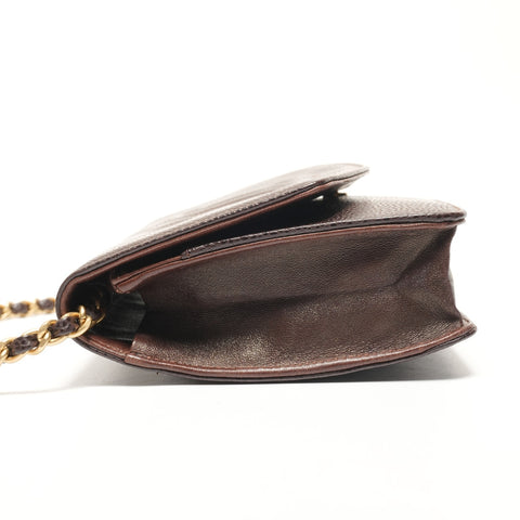 CHANEL COCO Mark Chain Wallet No. 7 Shoulder Bag Brown WS27217