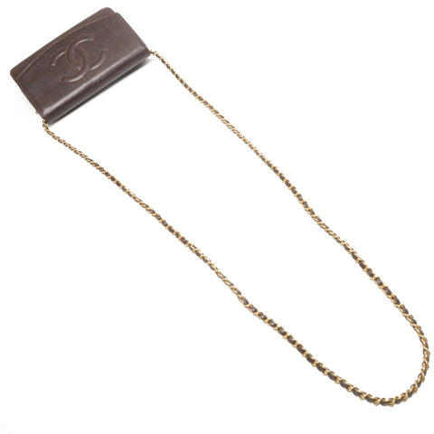 CHANEL COCO Mark Chain Wallet No. 7 Shoulder Bag Brown WS27217