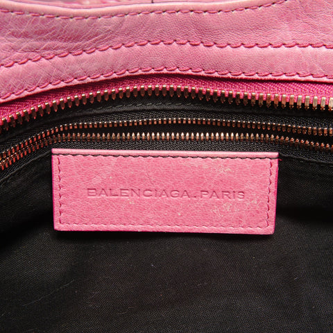 BALENCIAGA Giant City Leather 2way Handbag pink WS27218