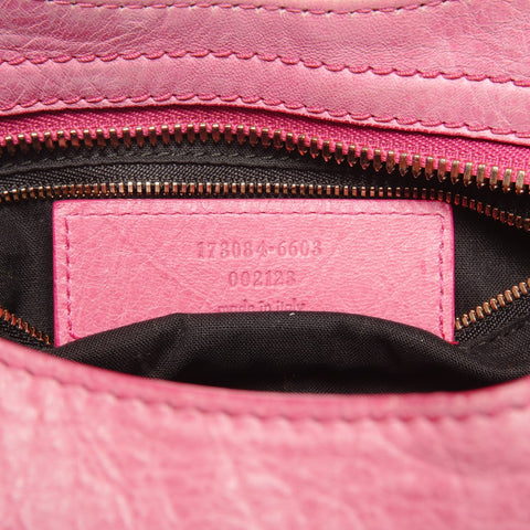 BALENCIAGA Giant City Leather 2way Handbag pink WS27218