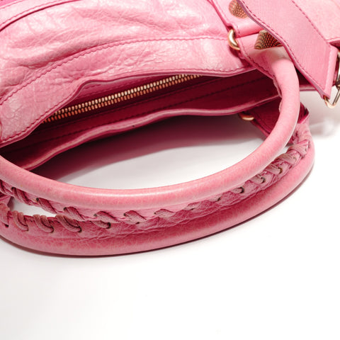 BALENCIAGA Giant City Leather 2way Handbag pink WS27218