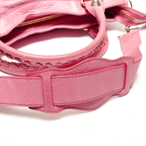 BALENCIAGA Giant City Leather 2way Handbag pink WS27218