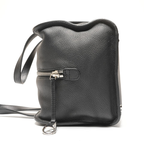 CHANEL 10s leather Handbag black WS27221