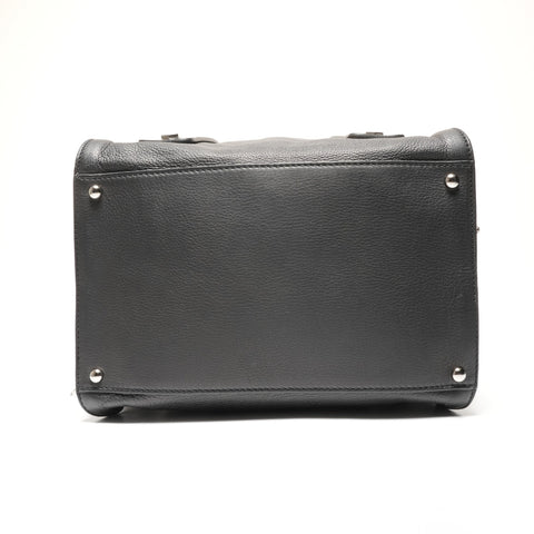 CHANEL 10s leather Handbag black WS27221