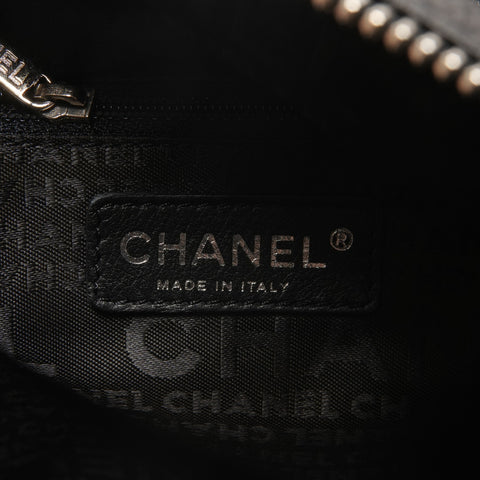 CHANEL 10s leather Handbag black WS27221