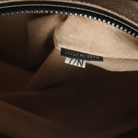 PRADA Leather Logo 2WAY Metal Matte Shoulder Bag black WS27222