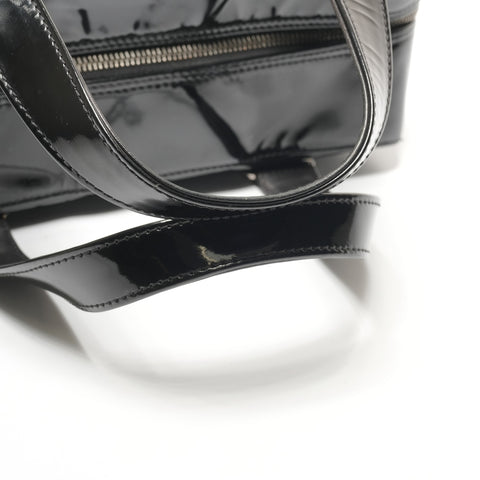 CHANEL Patent Enamel Chocolate Bar Handbag black WS27223