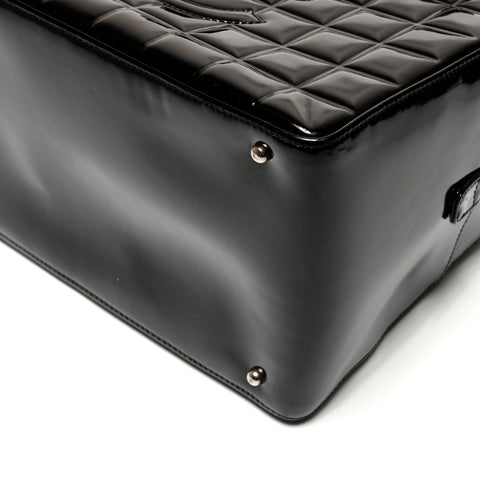 CHANEL Patent Enamel Chocolate Bar Handbag black WS27223