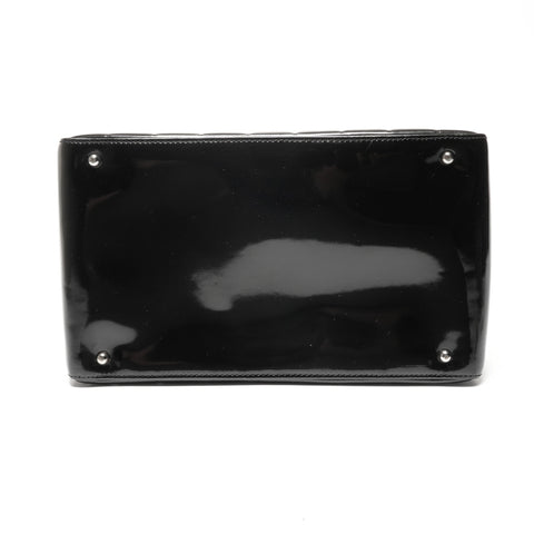 CHANEL Patent Enamel Chocolate Bar Handbag black WS27223