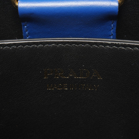 PRADA Saffiano Leather Pannier Small Bag 2-Way Shoulder Bag blue WS27224