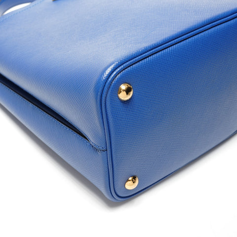 PRADA Saffiano Leather Pannier Small Bag 2-Way Shoulder Bag blue WS27224