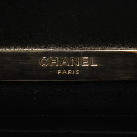 CHANEL 2022-2025 Lambskin Chain Wallet Metal Gold Shoulder Bag black WS27226