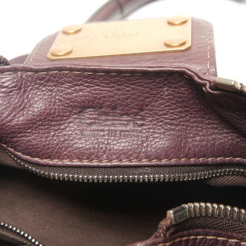 Chloe Paddington Leather Handbag Brown WS27231
