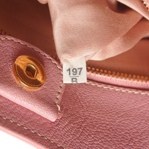 Miu Miu Leather 2way Handbag pink WS27235