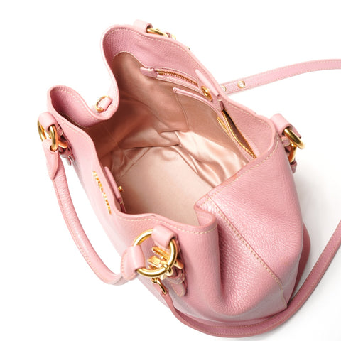 Miu Miu Leather 2way Handbag pink WS27235