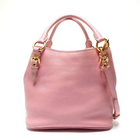Miu Miu Leather 2way Handbag pink WS27235