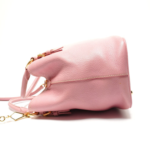 Miu Miu Leather 2way Handbag pink WS27235