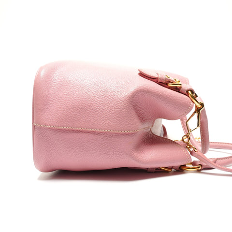 Miu Miu Leather 2way Handbag pink WS27235