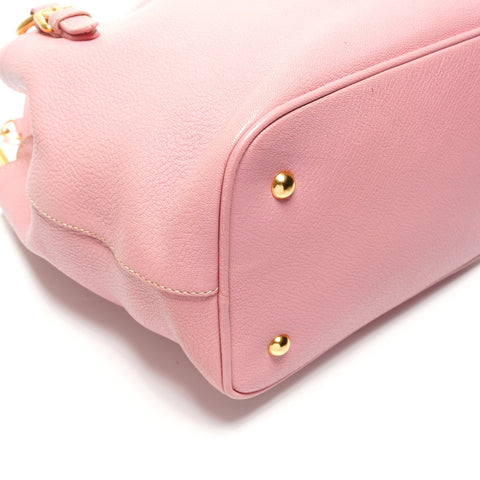 Miu Miu Leather 2way Handbag pink WS27235