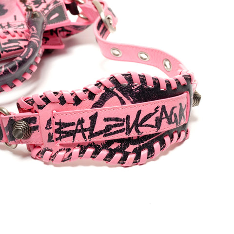 BALENCIAGA Neo Cagol Graffiti 2way City Handbag pink WS27236