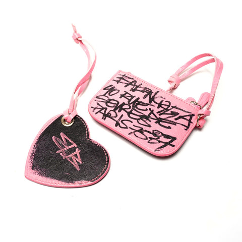 BALENCIAGA Neo Cagol Graffiti 2way City Handbag pink WS27236