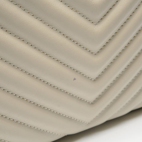 YVES SAINT LAURENT Lou Camera Bag with YSL Logo, Off-White Shoulder Bag white WS27237