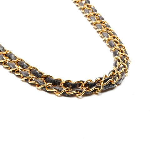 CHANEL No. 3 Lambskin COCO Mark 1994-1996 Matelasse 9.8" Shoulder Bag black WS27239