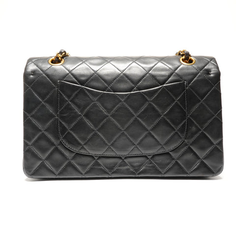 CHANEL No. 3 Lambskin COCO Mark 1994-1996 Matelasse 9.8" Shoulder Bag black WS27239