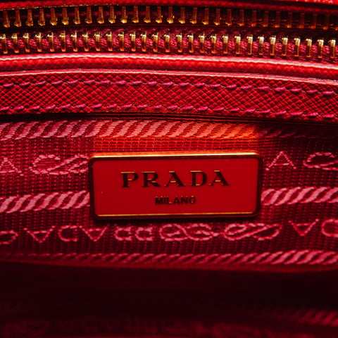 PRADA Saffiano Leather 2WAY Galleria Shoulder Bag Red WS27241