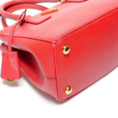 PRADA Saffiano Leather 2WAY Galleria Shoulder Bag Red WS27241