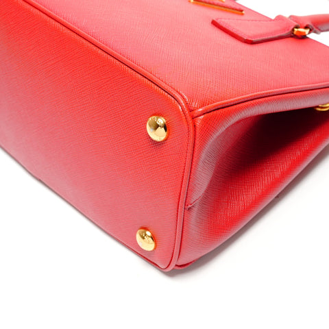 PRADA Saffiano Leather 2WAY Galleria Shoulder Bag Red WS27241