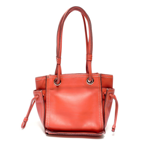 LOEWE Anagram Perforated Leather Handbag Orange WS27244