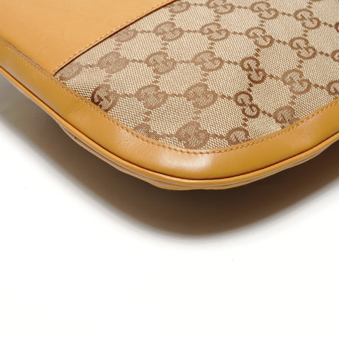GUCCI GG canvas horsebit Shoulder Bag beige WS27246