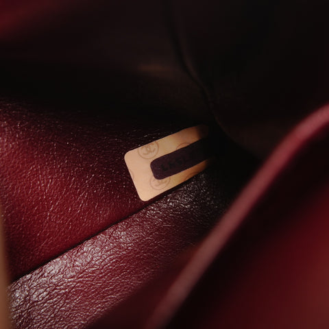 CHANEL No. 1 1985-1991 Lambskin Matelasse Double Flap Shoulder Bag black WS27248