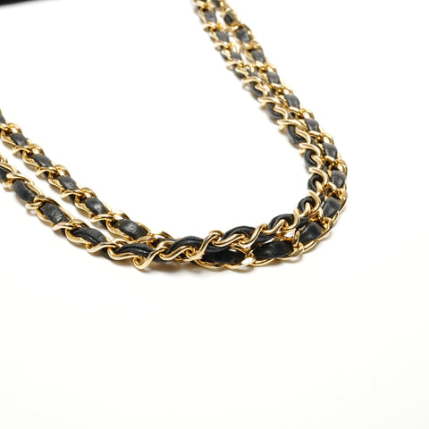 CHANEL No. 1 1985-1991 Lambskin Matelasse Double Flap Shoulder Bag black WS27248