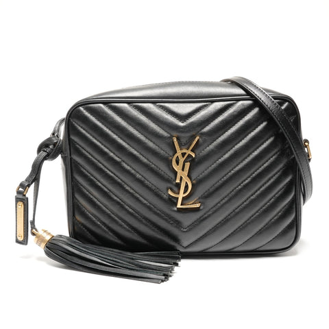 YVES SAINT LAURENT Lou camera bag with YSL logo Shoulder Bag black WS27251