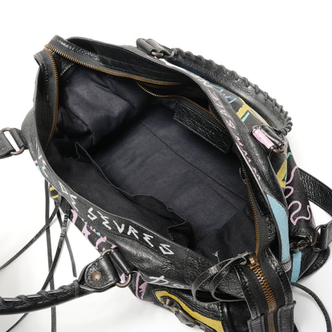 BALENCIAGA Graffiti City 2WAY Shoulder Bag black WS27254