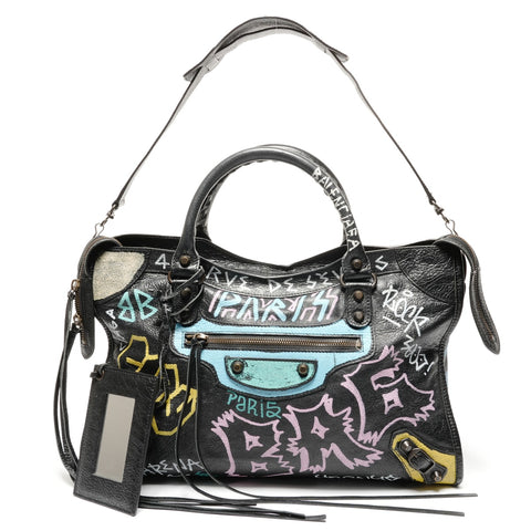 BALENCIAGA Graffiti City 2WAY Shoulder Bag black WS27254