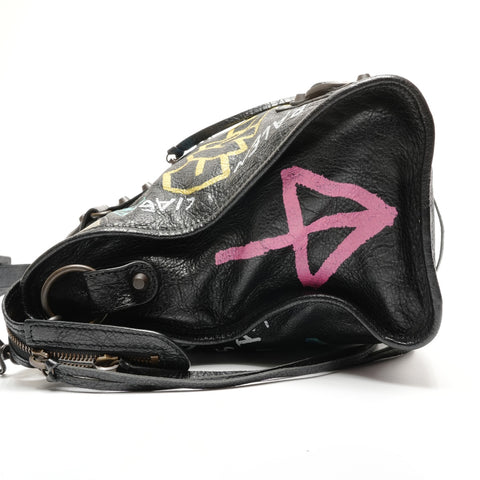 BALENCIAGA Graffiti City 2WAY Shoulder Bag black WS27254