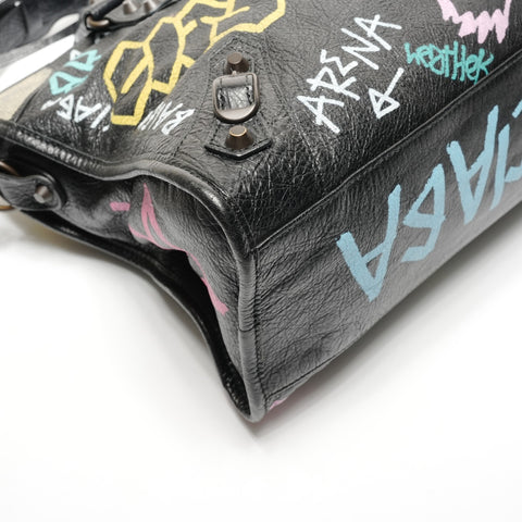 BALENCIAGA Graffiti City 2WAY Shoulder Bag black WS27254