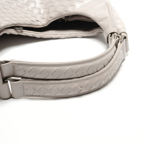 BOTTEGAVENETA INTRECCIATO Campana Shoulder Bag gray WS27258